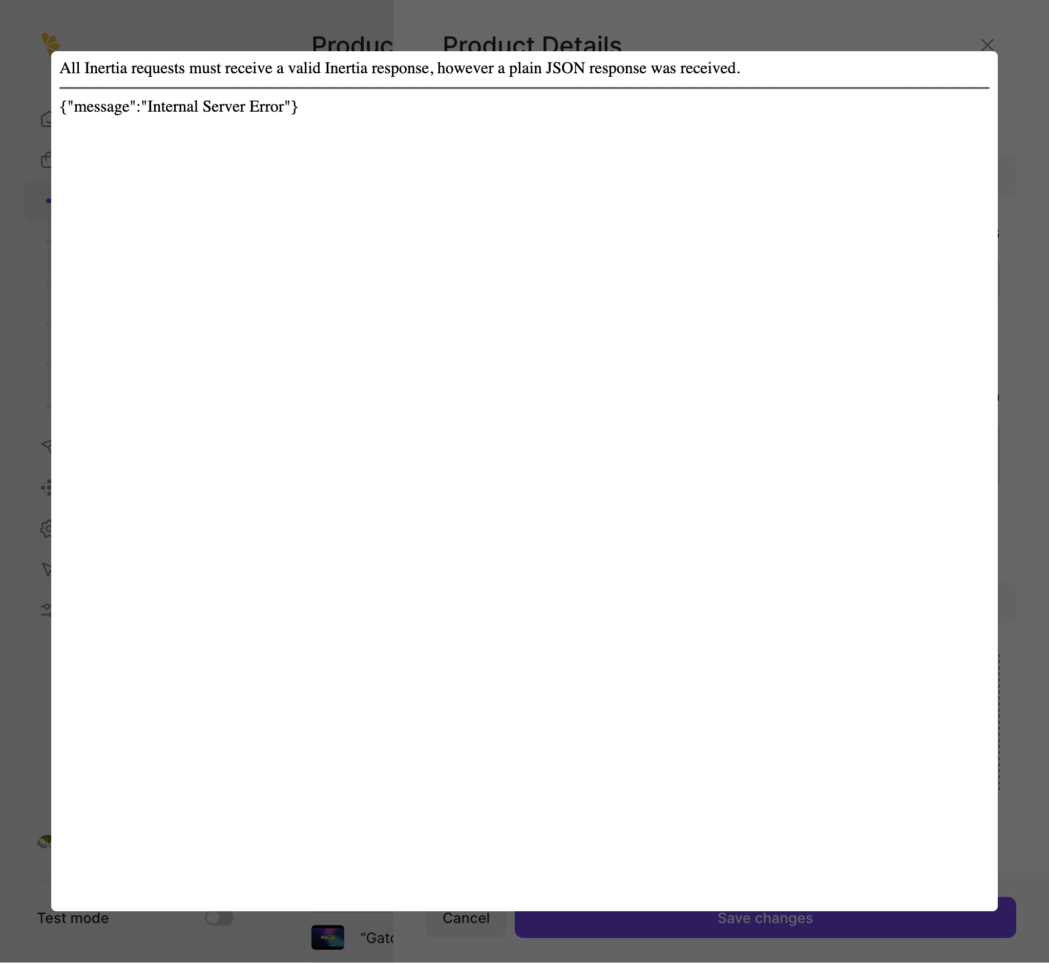 LemonSqueezy checkout error message