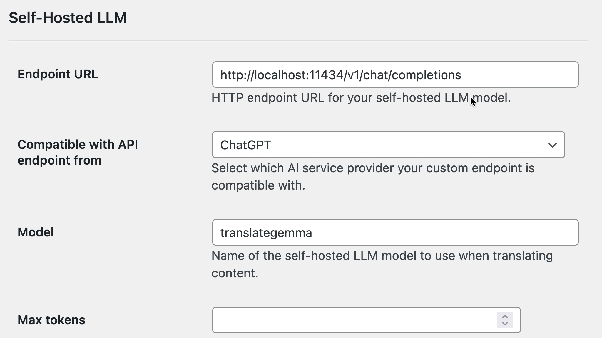 Use a self-hosted LLM